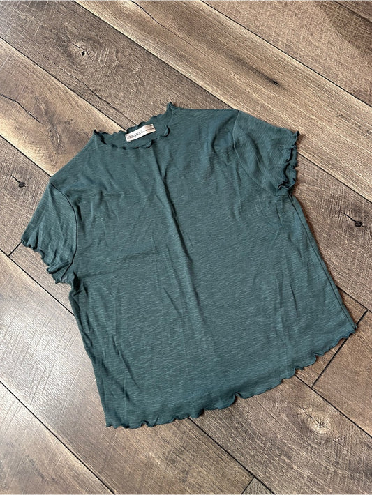 Zenana Pine Green Short Sleeve Top