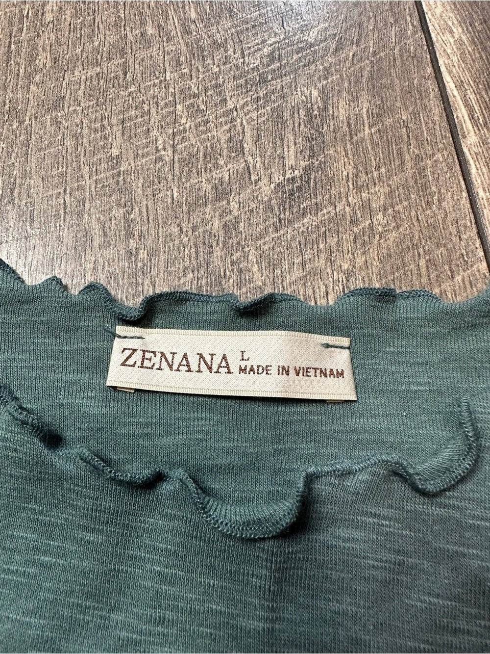 Zenana Pine Green Short Sleeve Top