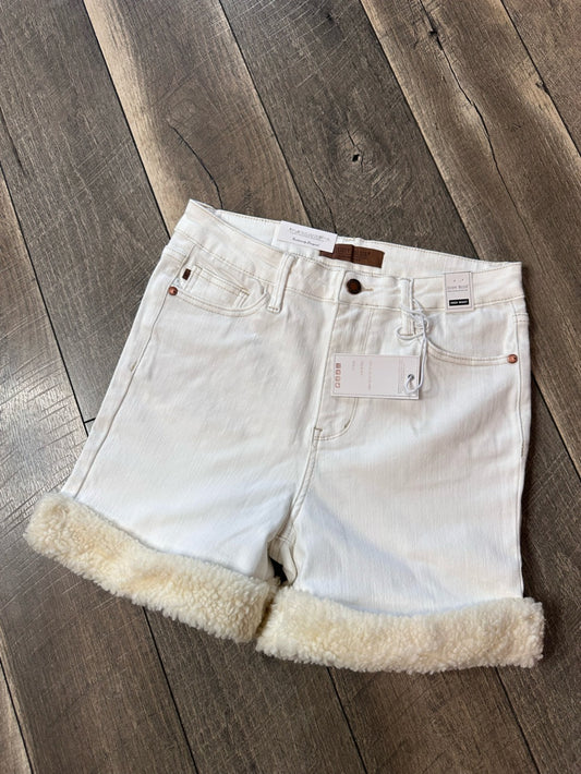 Judy Blue Sherpa Trim Shorts