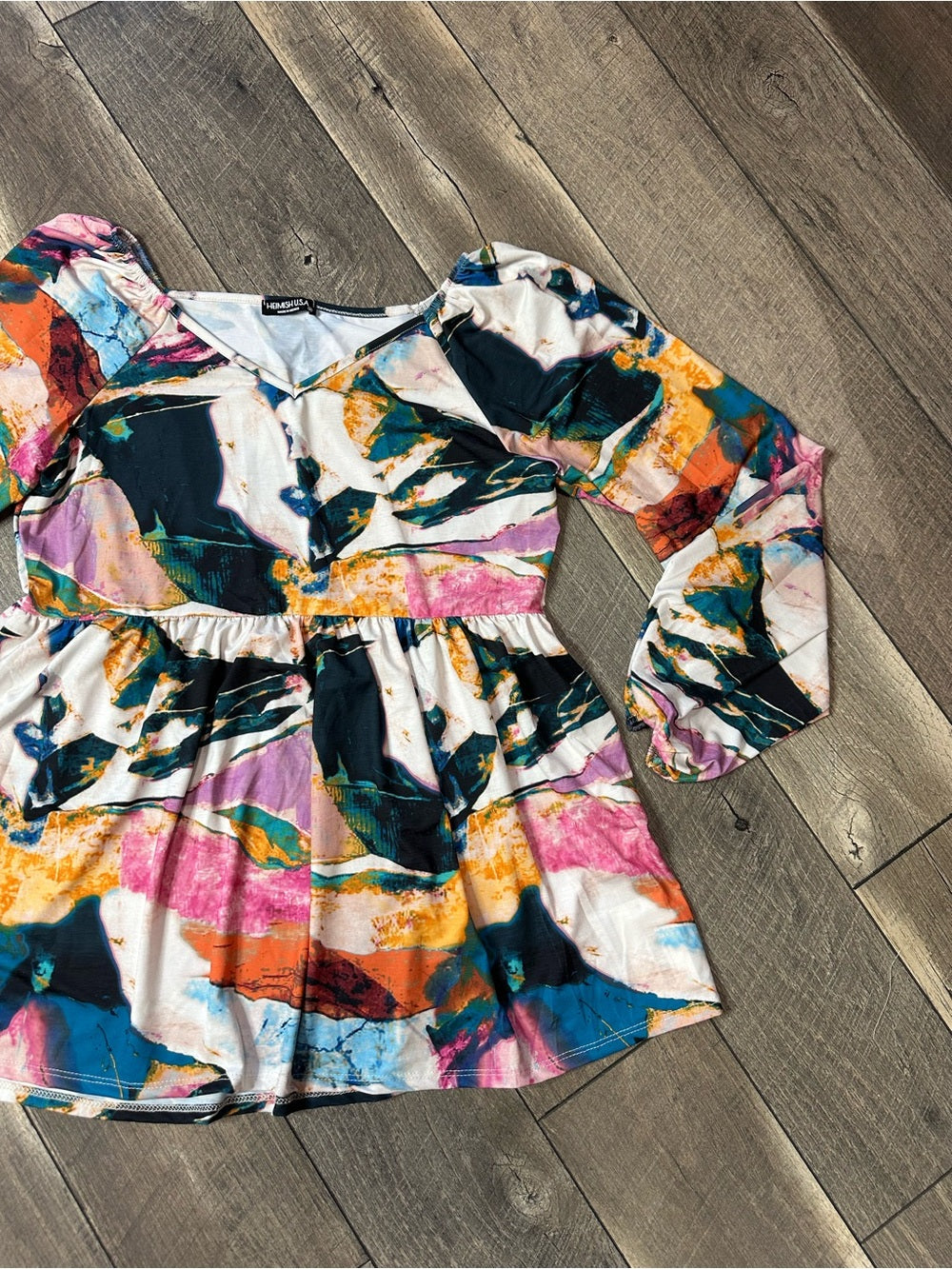 Hemish USA Multicolor Long Sleeve Top