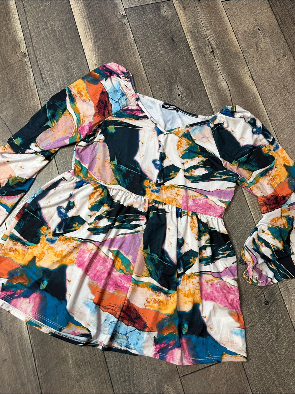 Hemish USA Multicolor Long Sleeve Top