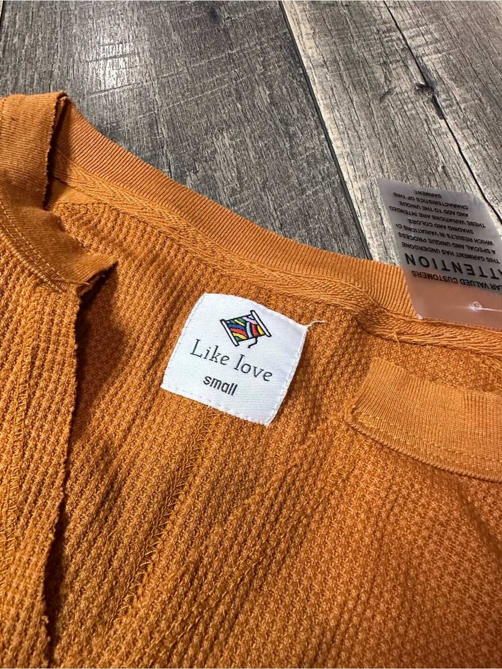 Like Love Oversized Waffleknit Long Sleeve Top (new with tags)