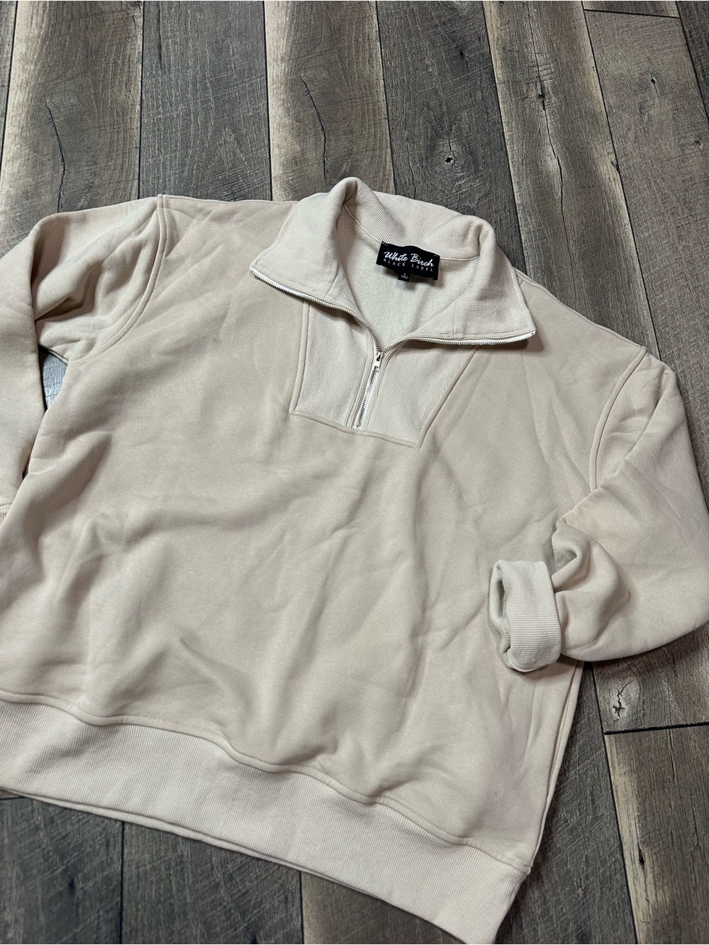 White Birch Black Label 1/4 Zip Pullover (has pockets)