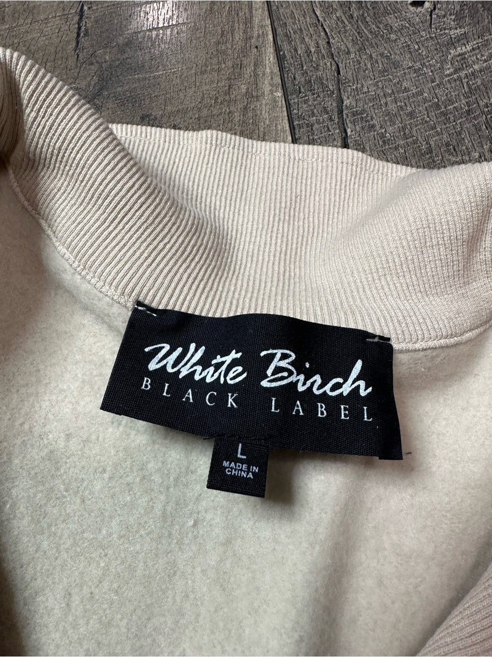 White Birch Black Label 1/4 Zip Pullover (has pockets)
