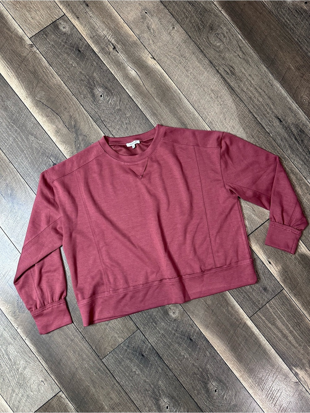 White Birch Berry Buttery Soft Crewneck Pullover (new without tags)