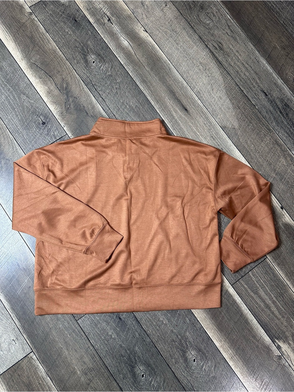 White Birch Rust Button Neck Pullover (new without tags)