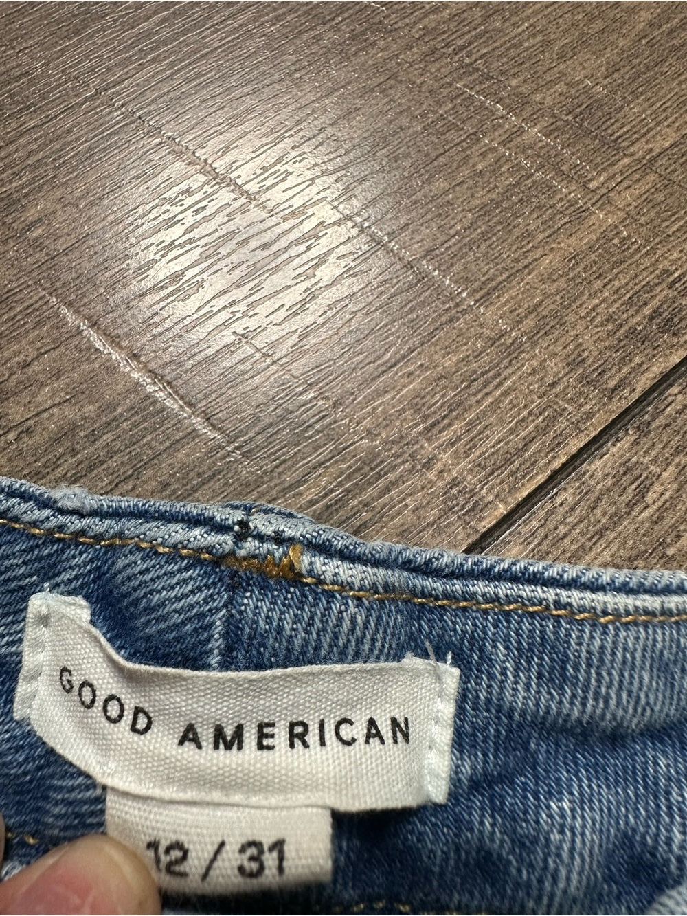 Good American Hi Rise Straight Leg Jeans