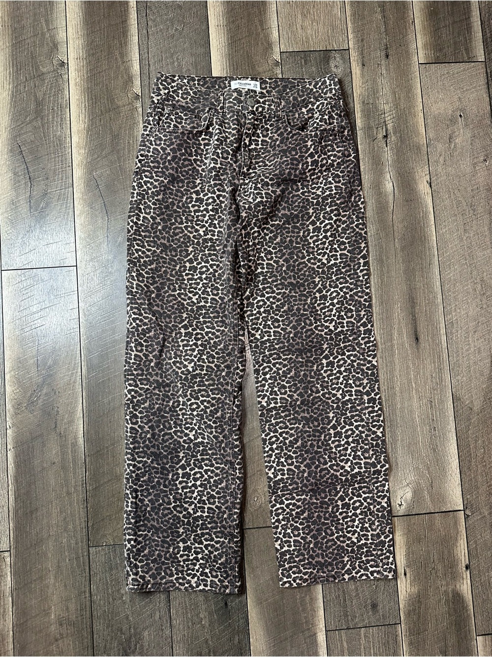 Pull&Bear Leopard Straight Leg Jeans