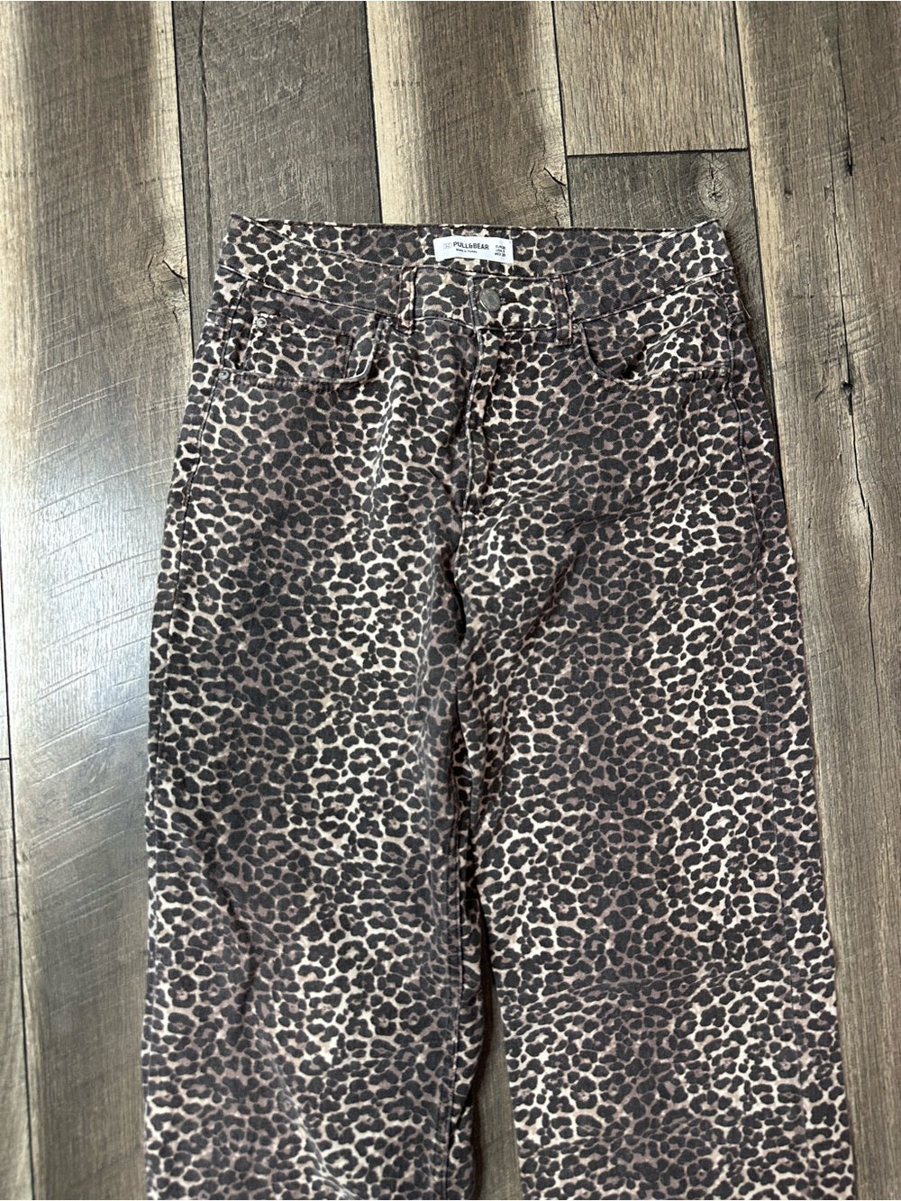 Pull&Bear Leopard Straight Leg Jeans
