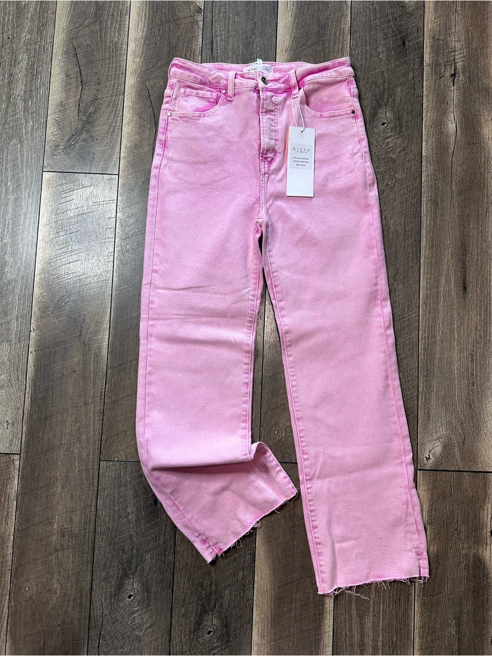 Risen Acid Pink Hi Rise Stretchy Straight Leg Jeans (new with tags)
