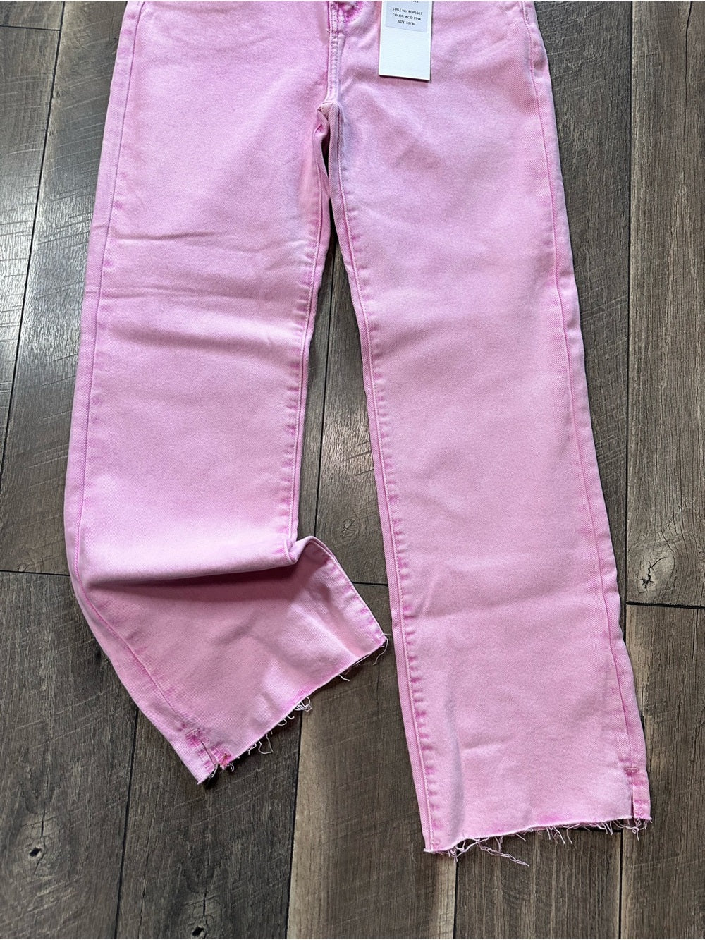 Risen Acid Pink Hi Rise Stretchy Straight Leg Jeans (new with tags)