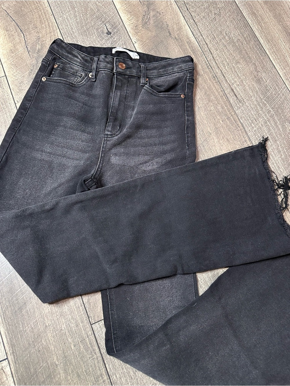Garage Denim Hi Rise Black Soft & Stretchy Flare Jeans