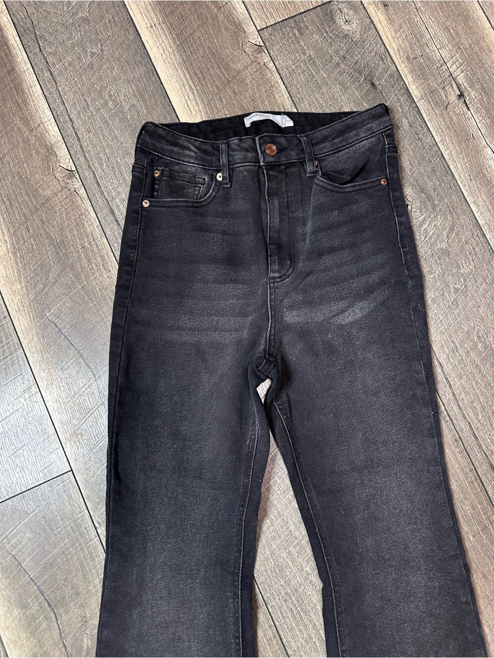 Garage Denim Hi Rise Black Soft & Stretchy Flare Jeans