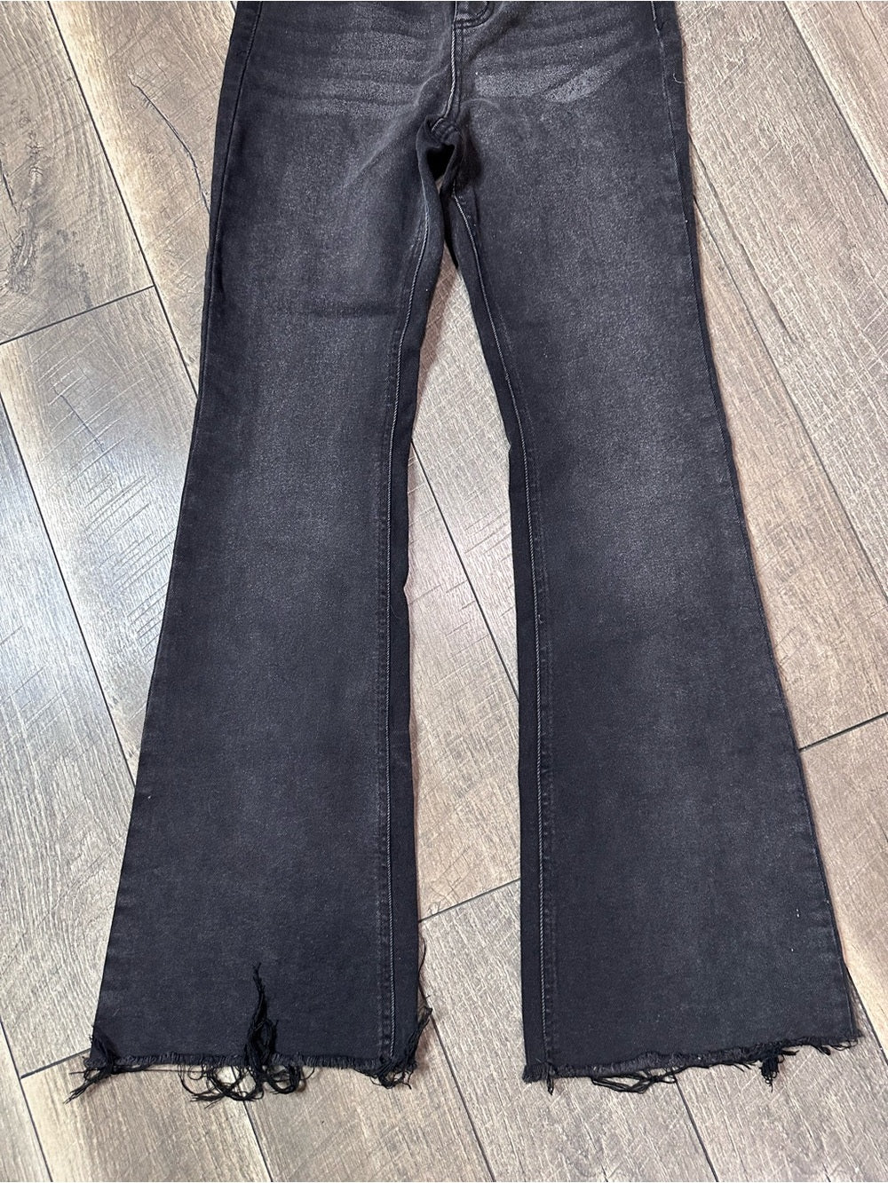Garage Denim Hi Rise Black Soft & Stretchy Flare Jeans