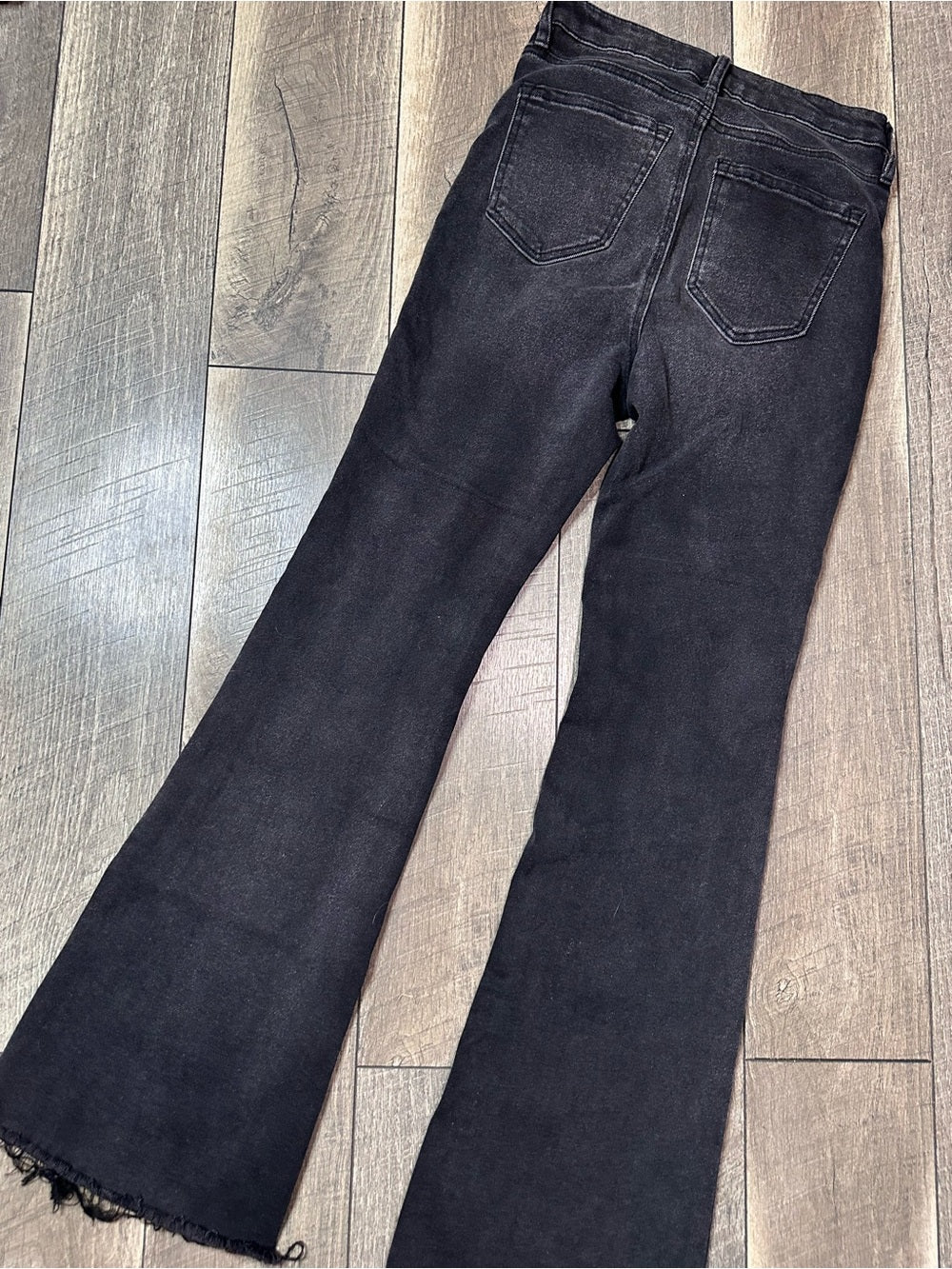 Garage Denim Hi Rise Black Soft & Stretchy Flare Jeans