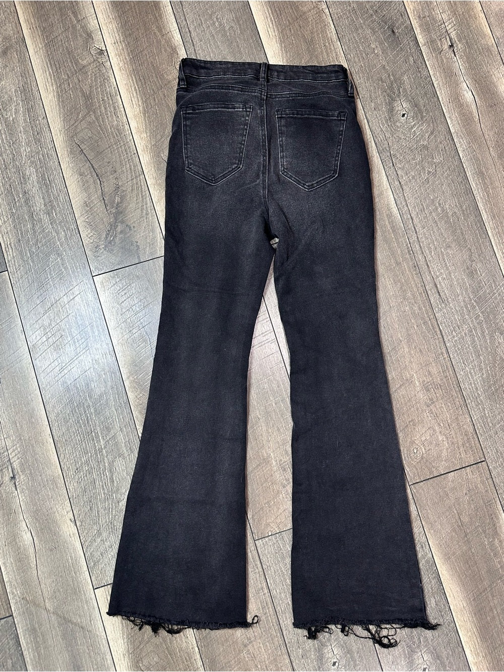 Garage Denim Hi Rise Black Soft & Stretchy Flare Jeans