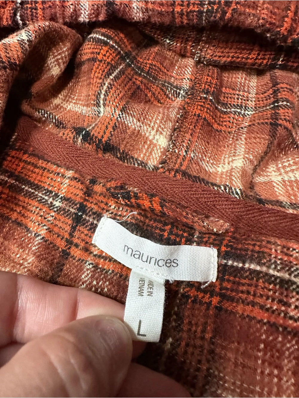 Maurice’s Plaid Hooded Button Down