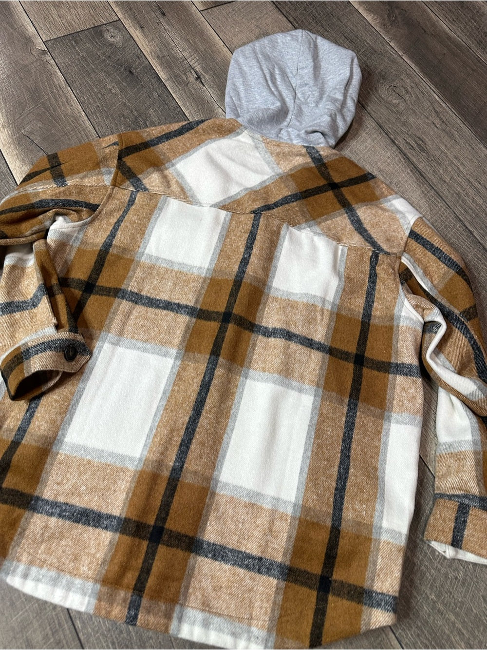 Zenana Hooded Button Down Shacket