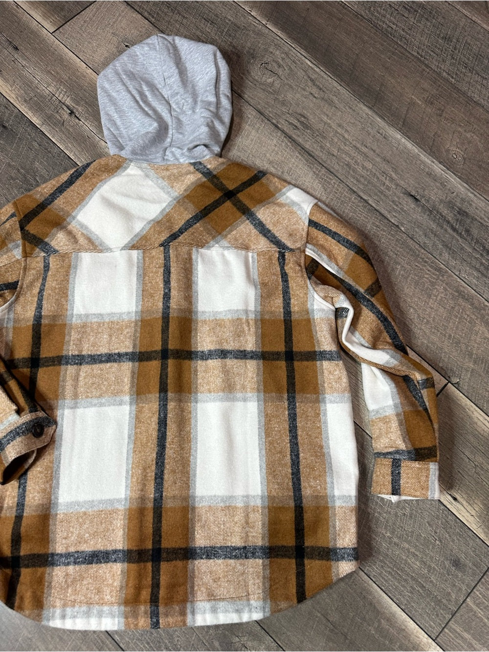 Zenana Hooded Button Down Shacket