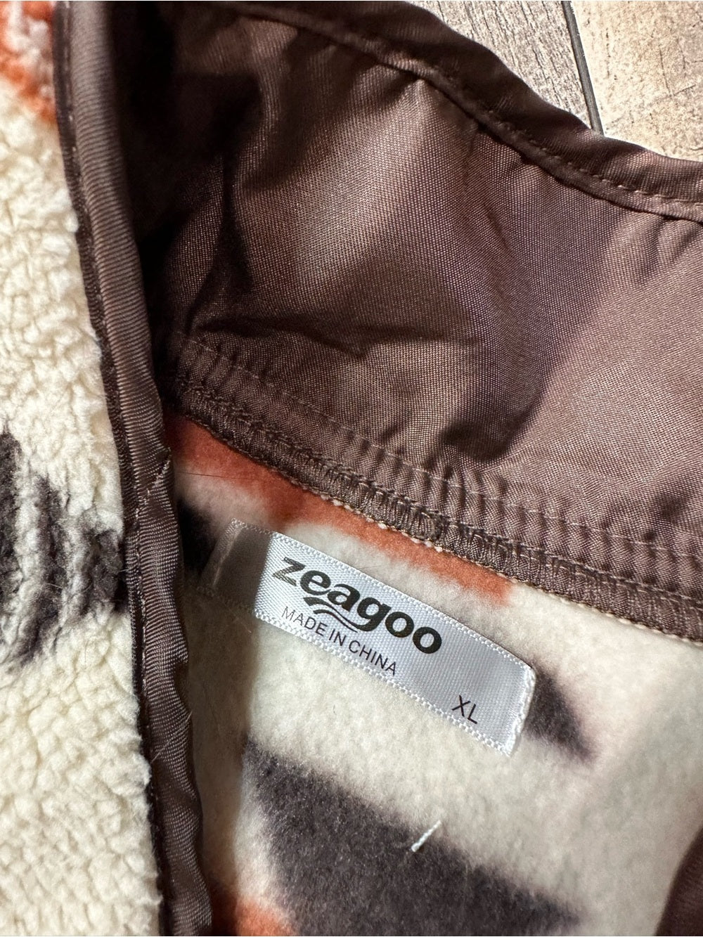 Zeagoo Aztec Sherpa Button Down Jacket