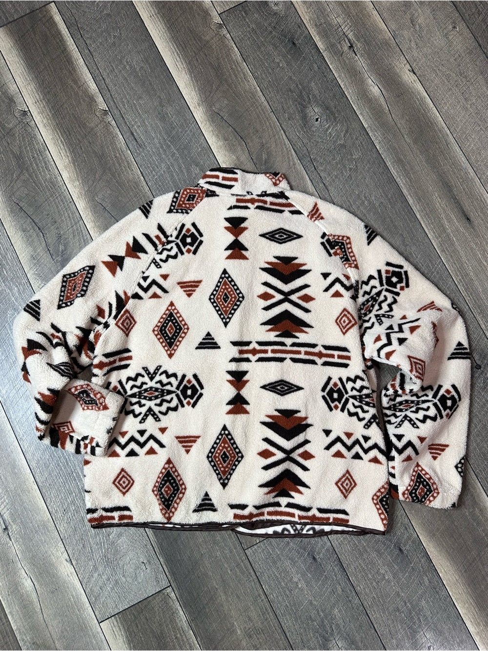 Zeagoo Aztec Sherpa Button Down Jacket