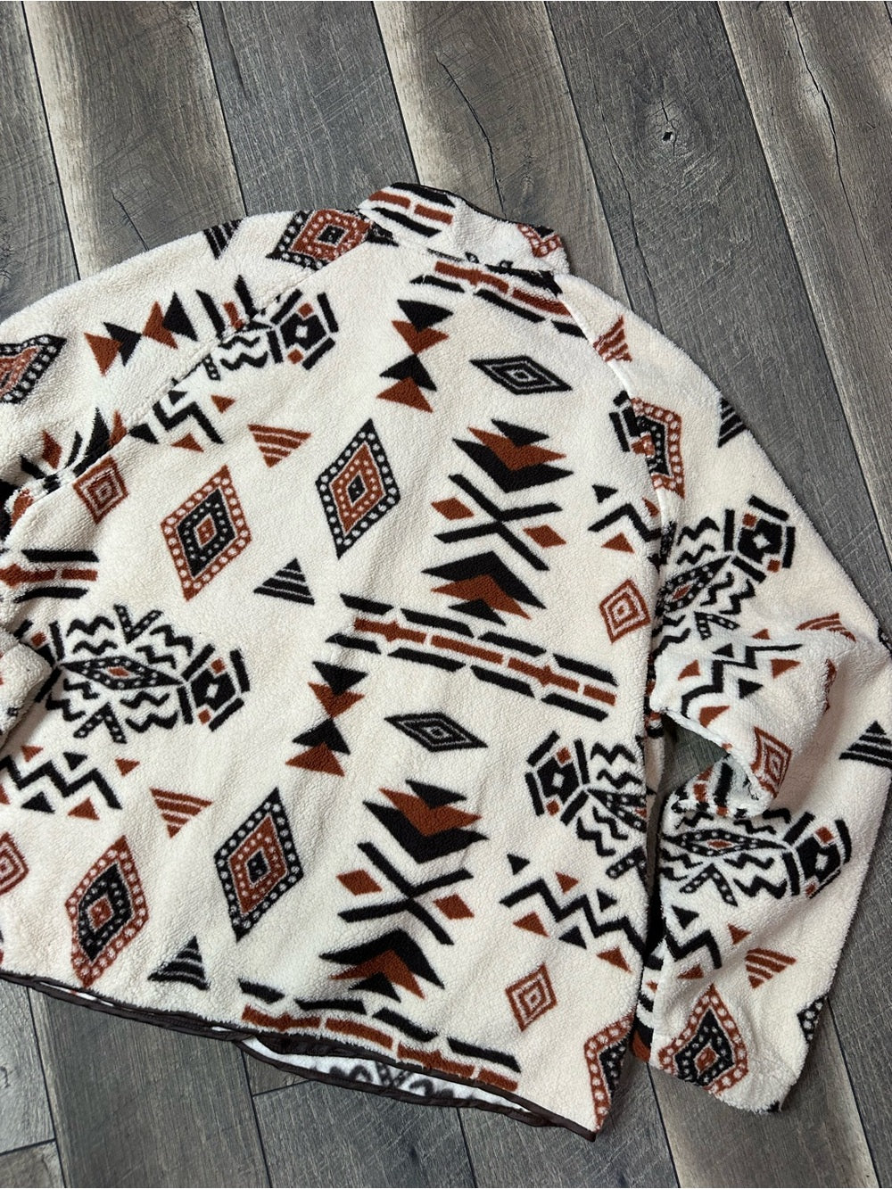 Zeagoo Aztec Sherpa Button Down Jacket