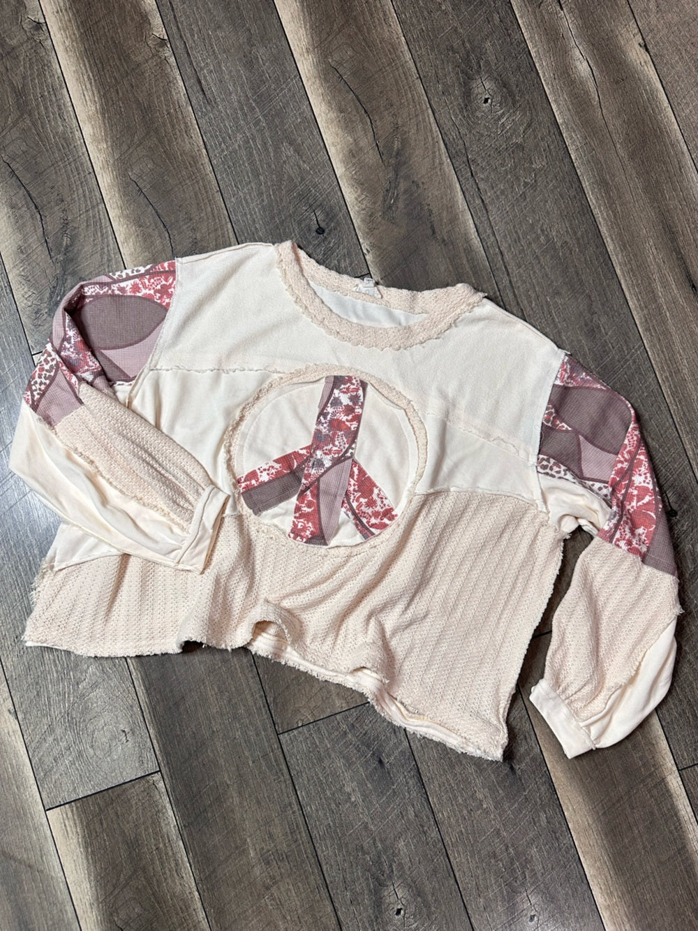 POL Peace Sign Oversized Pullover