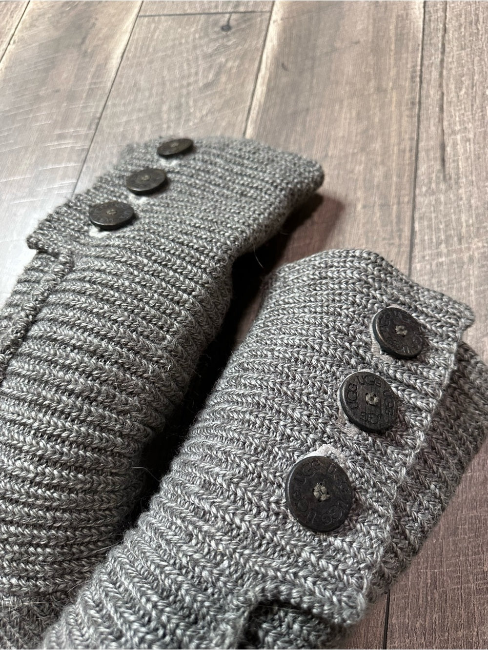 UGG Australia Grey Sweater Button Down Boots