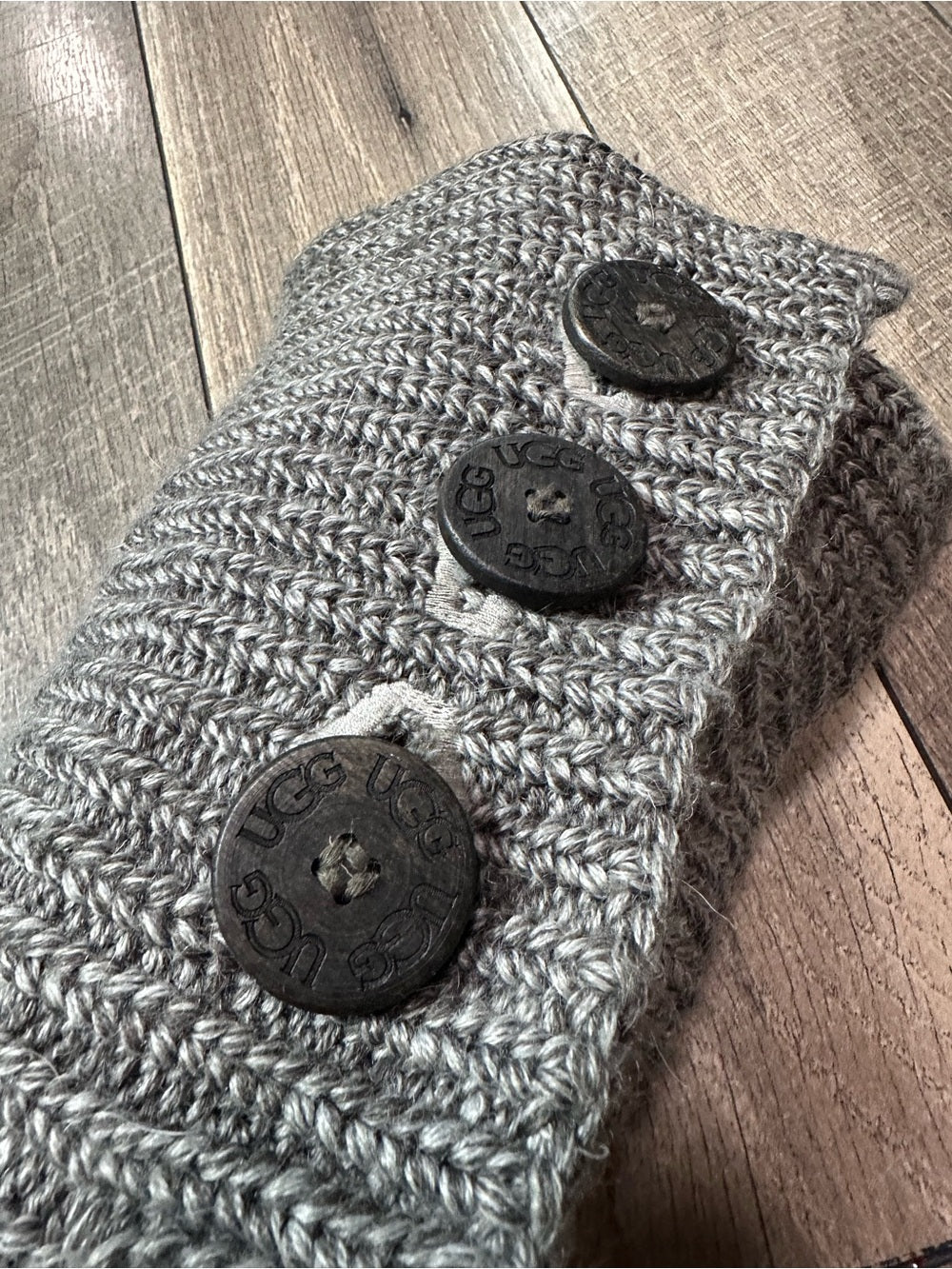 UGG Australia Grey Sweater Button Down Boots