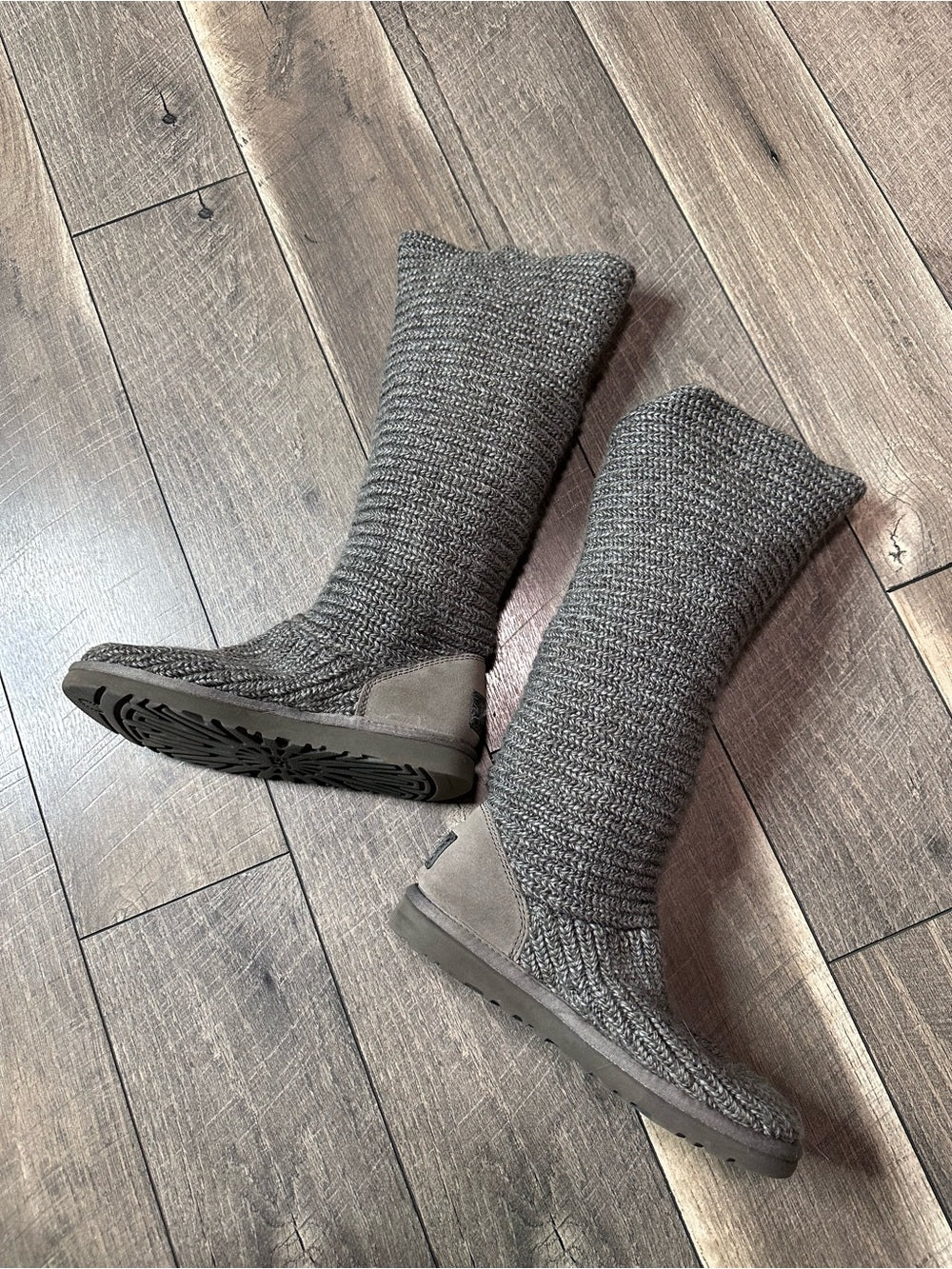 UGG Australia Grey Sweater Button Down Boots