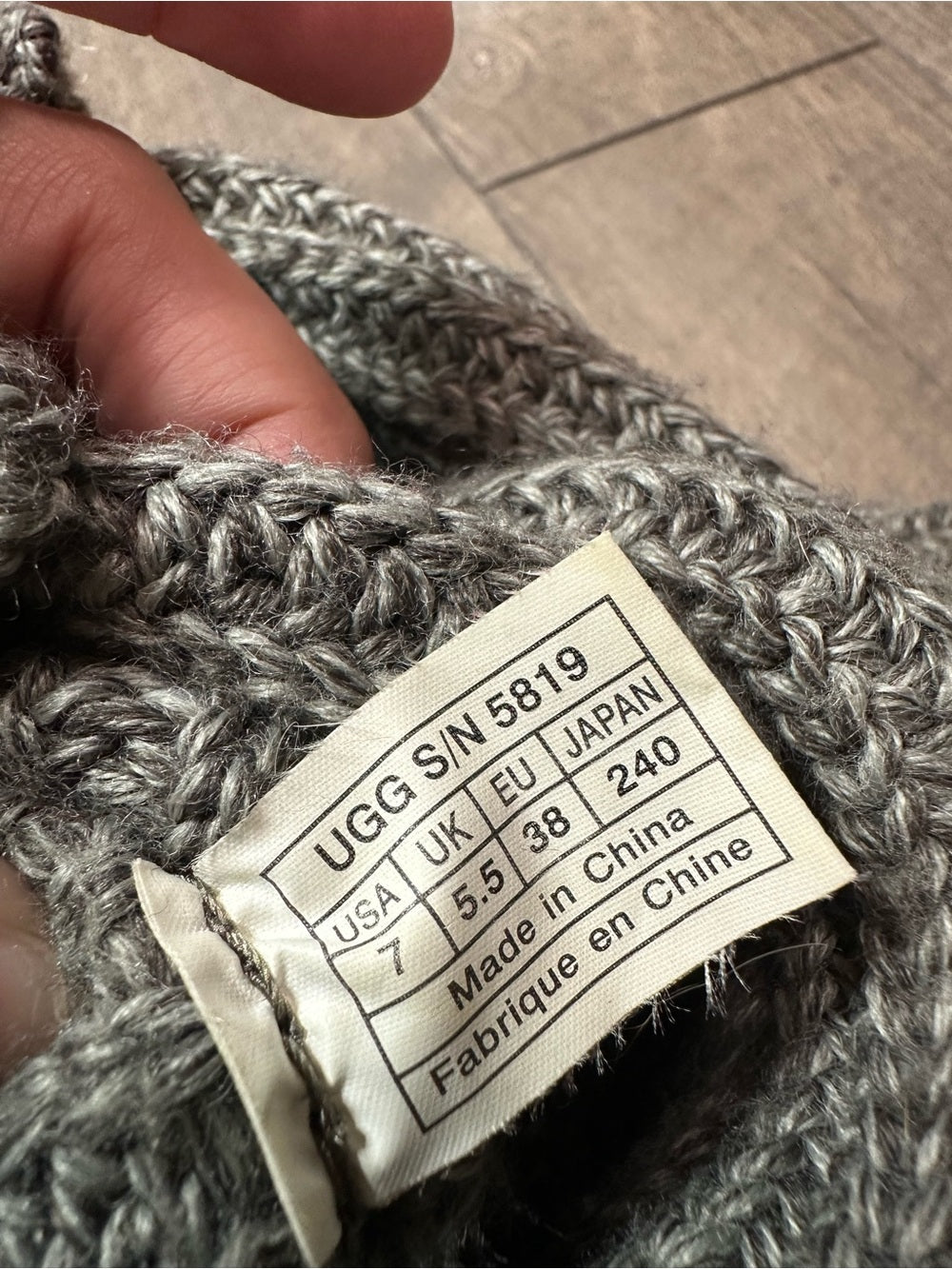 UGG Australia Grey Sweater Button Down Boots