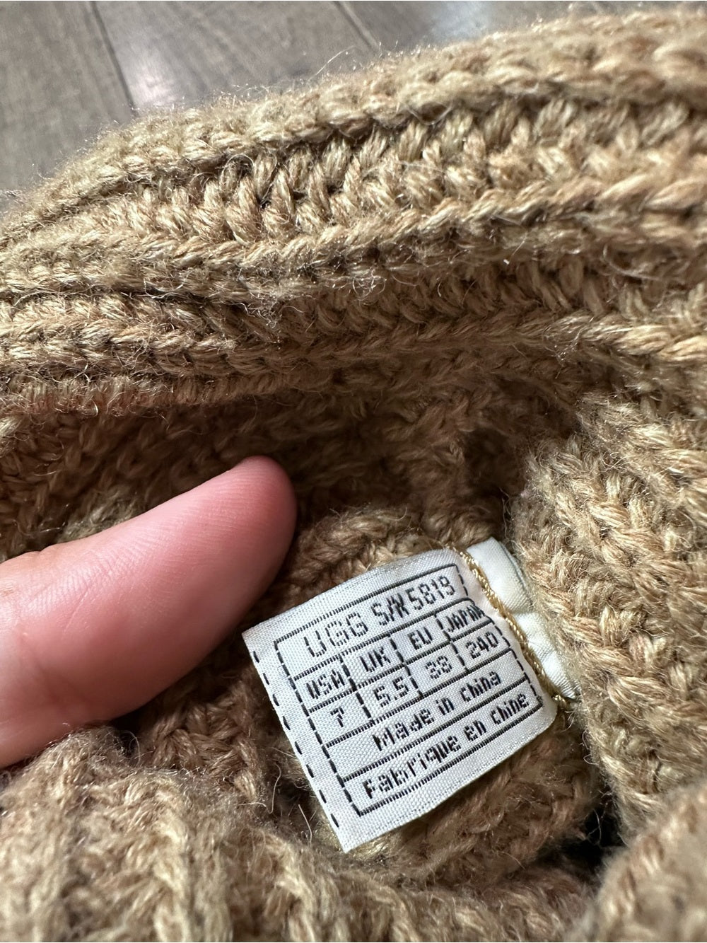 UGG Australia Tan Sweater Button Down Boots