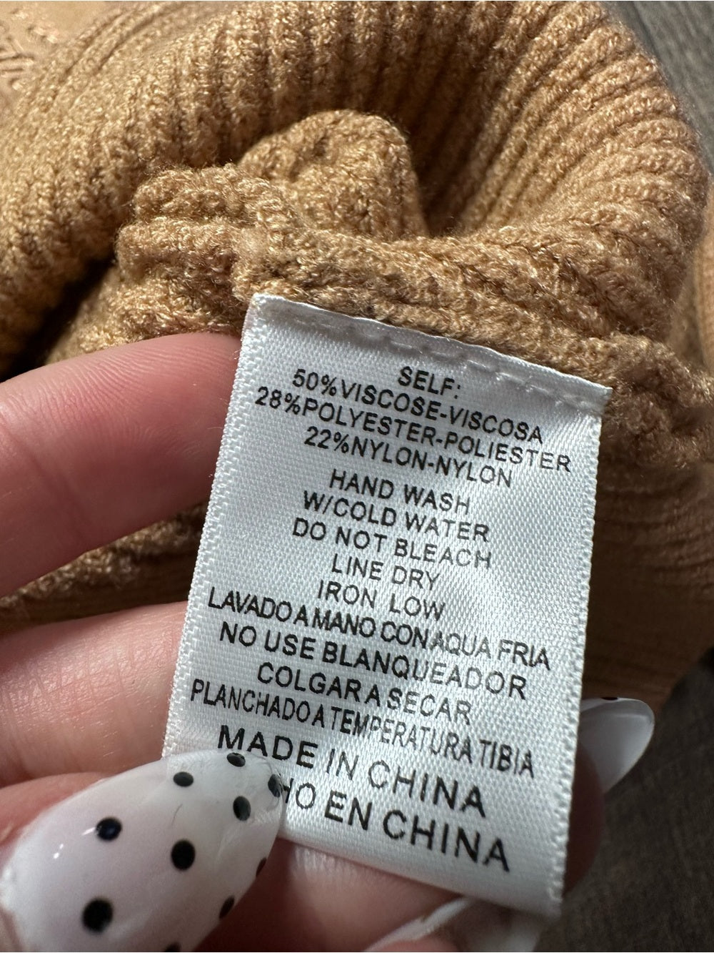 Listicle Camel Brown Sweater + Tank Top Set