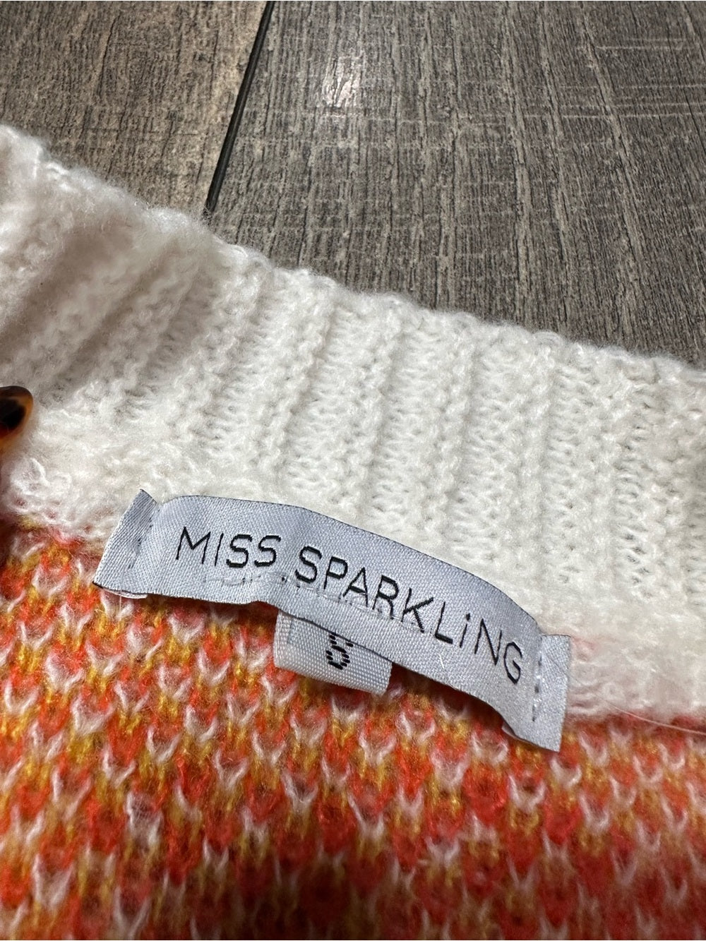 Miss Sparkling Floral Button Down Sweater