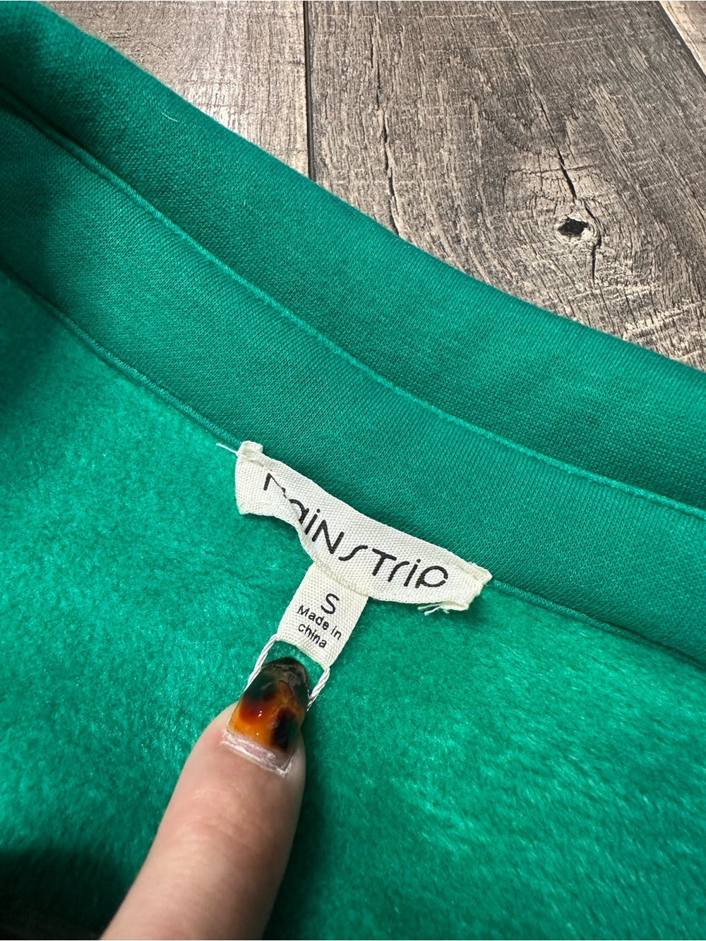 Main Strip Fleece Lined Crop Button Down Jacket