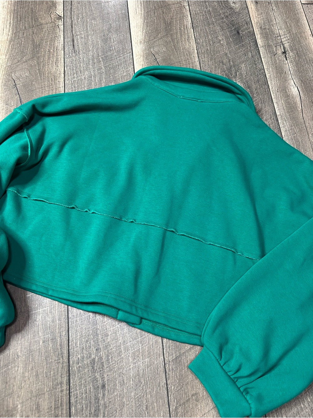 Main Strip Fleece Lined Crop Button Down Jacket