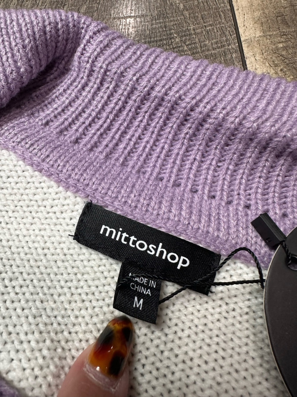 Mittoshop Collared V Neck Oversized Pullover Crop Sweater