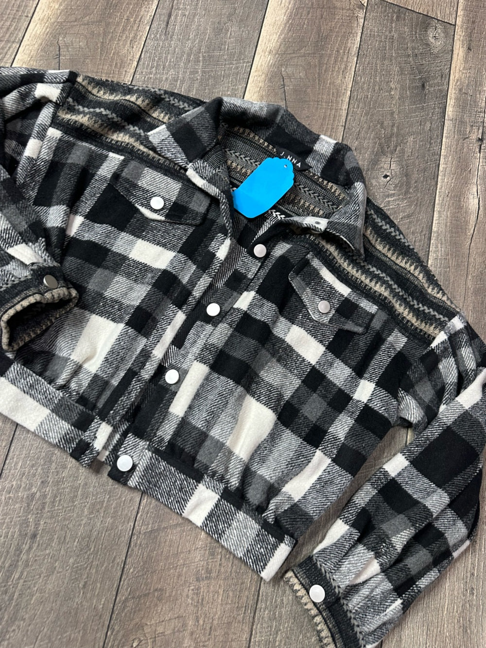 J. Nna Crop Button Down Shacket