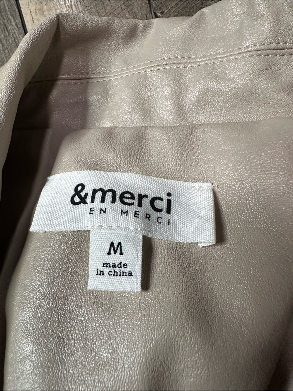 &merci Faux Leather Zip Jacket