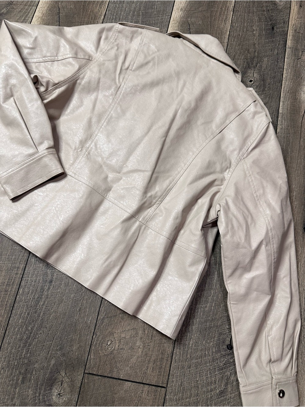 &merci Faux Leather Zip Jacket
