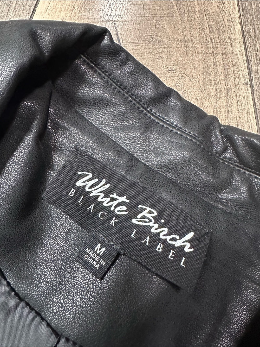 White Birch Black Label Crop Faux Leather Jacket