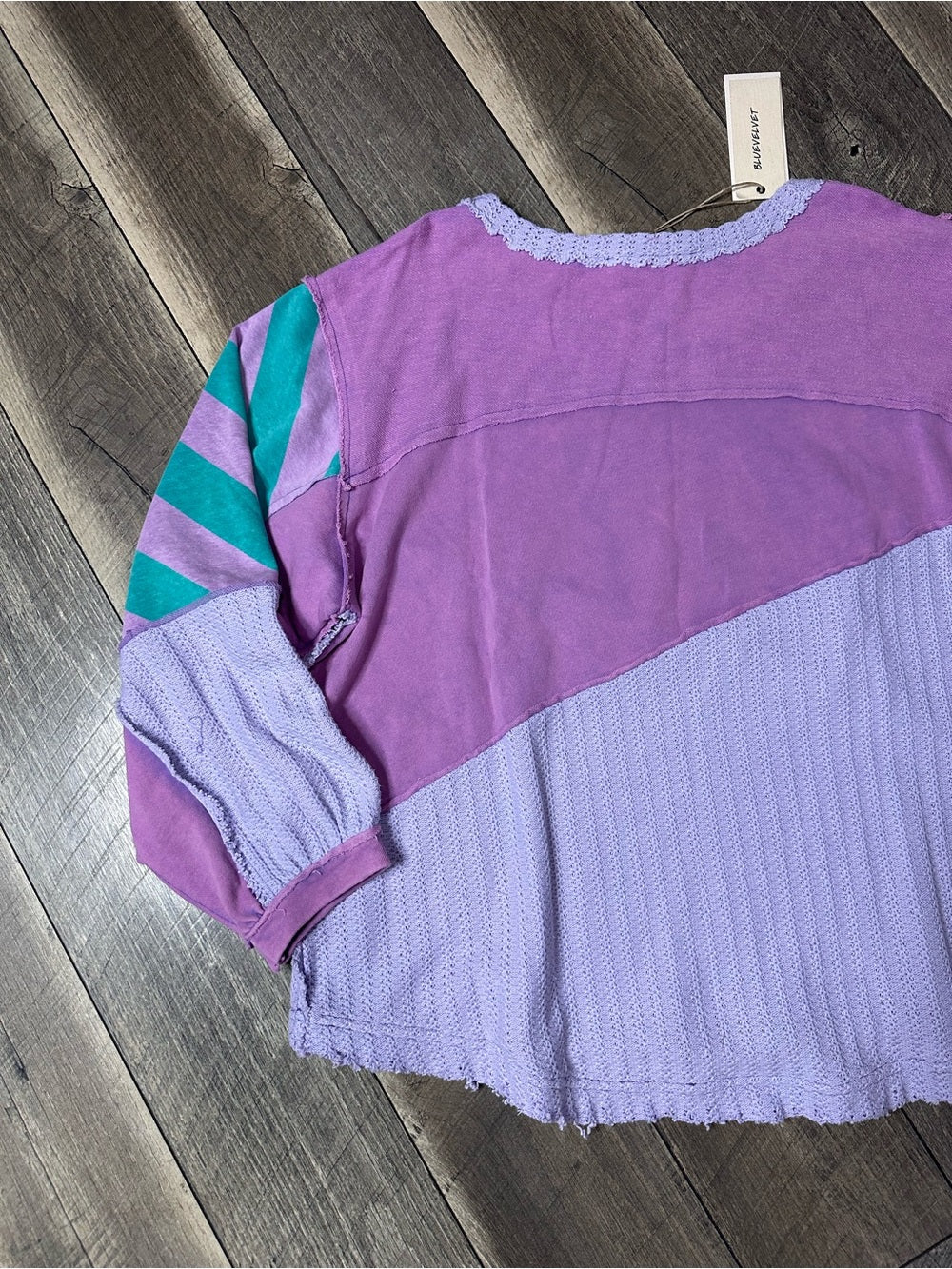 Blue Velvet Oversized Peace Pullover (has pockets)