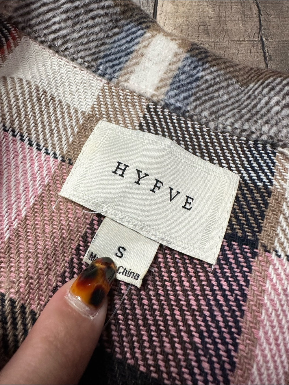 Hyfve Plaid Crop Button Down Shacket