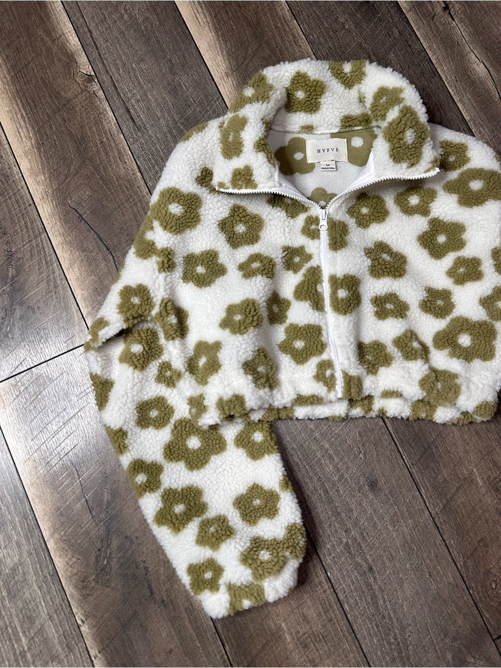 Hyfve Floral Sherpa Crop Jacket