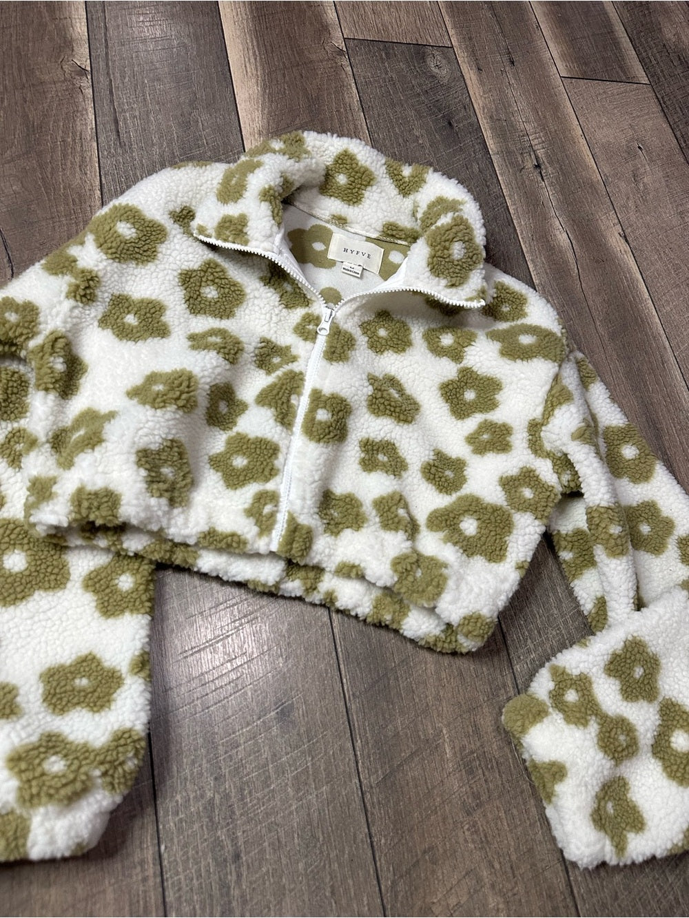 Hyfve Floral Sherpa Crop Jacket