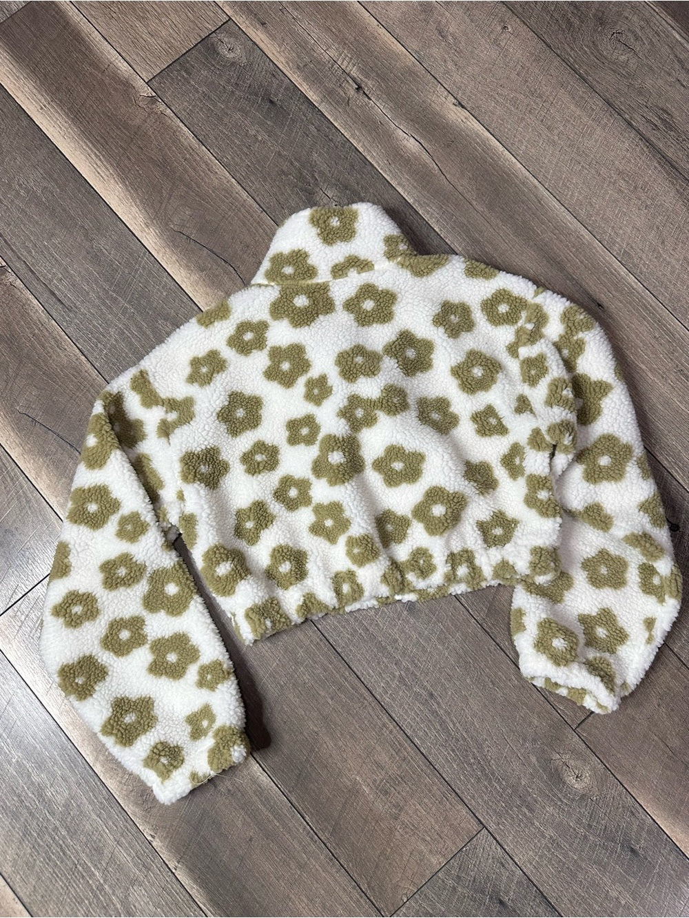 Hyfve Floral Sherpa Crop Jacket