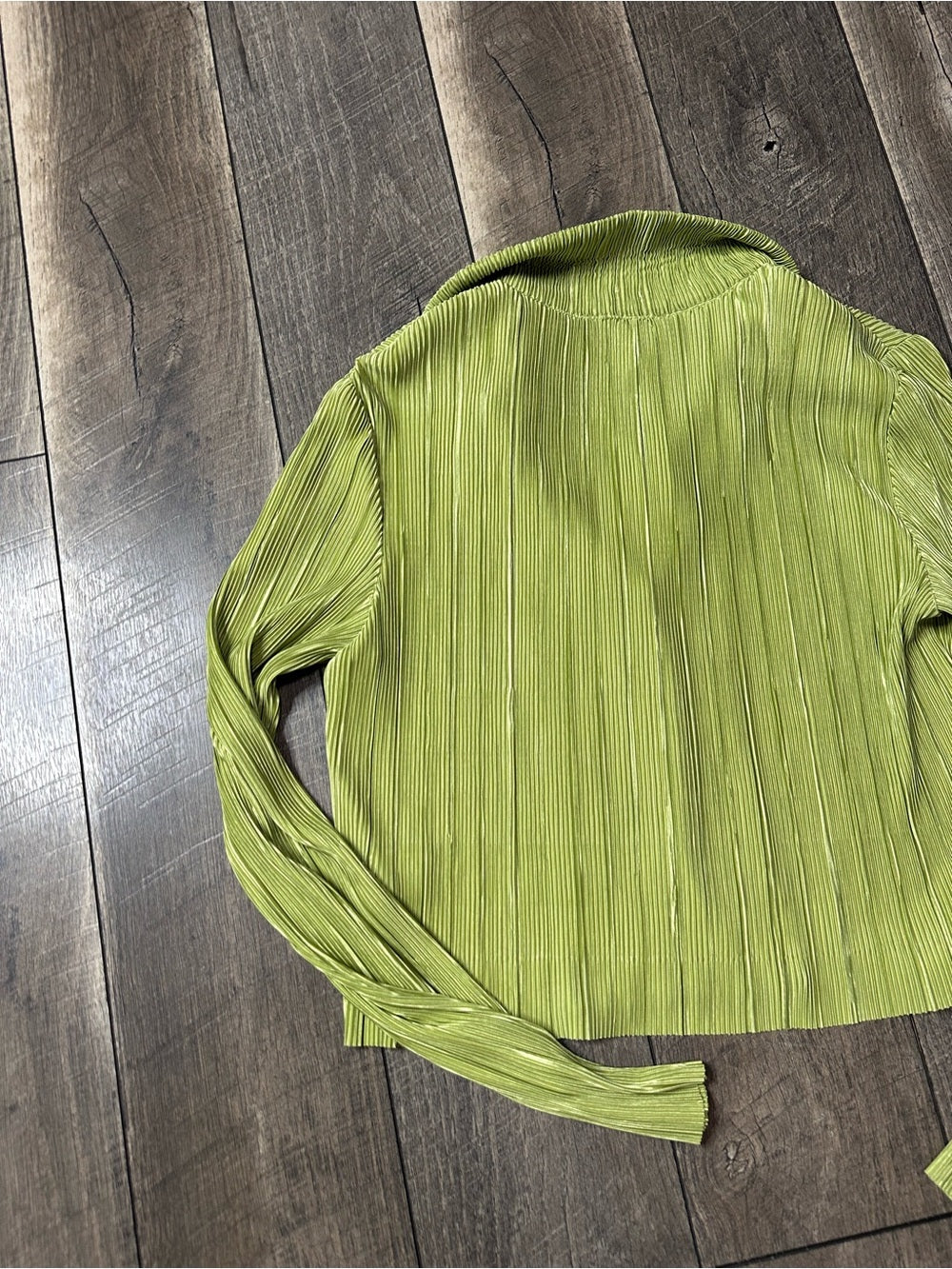 Easel Collared Button Front Long Sleeve Blouse