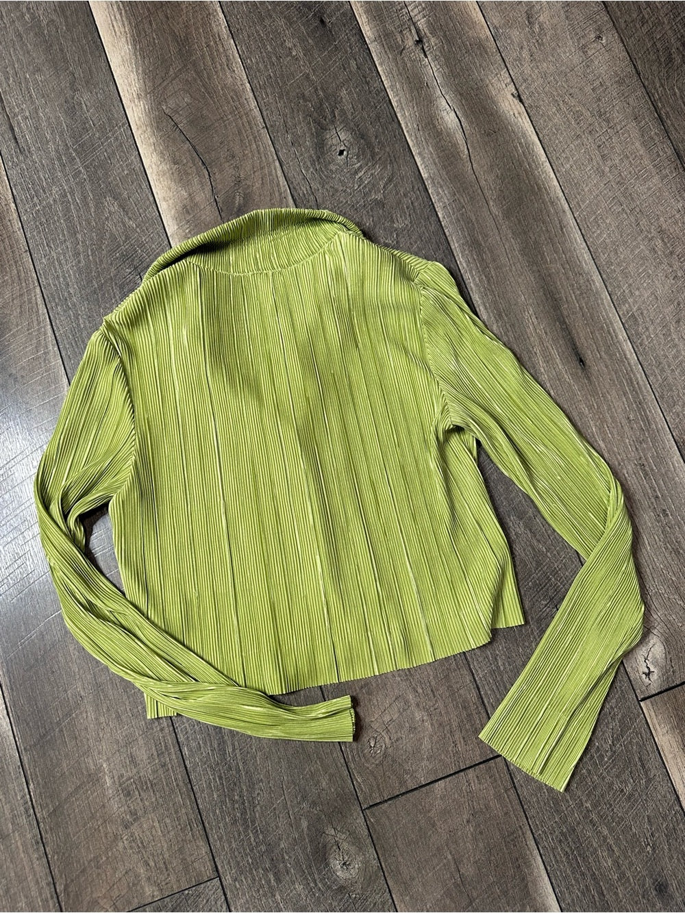 Easel Collared Button Front Long Sleeve Blouse