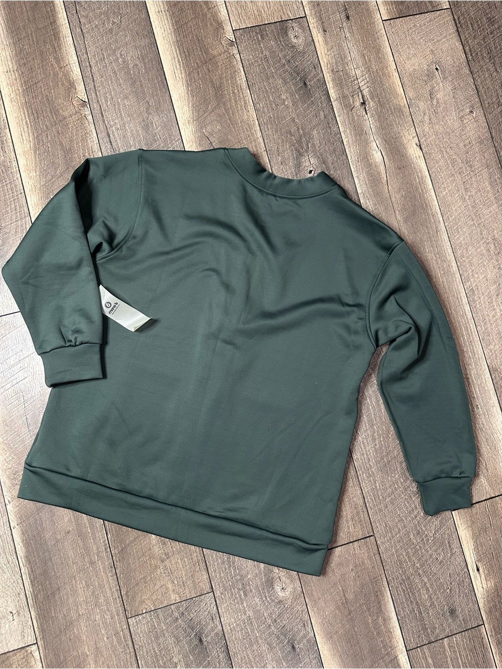 Mono B Pine Green Button Down Sweater