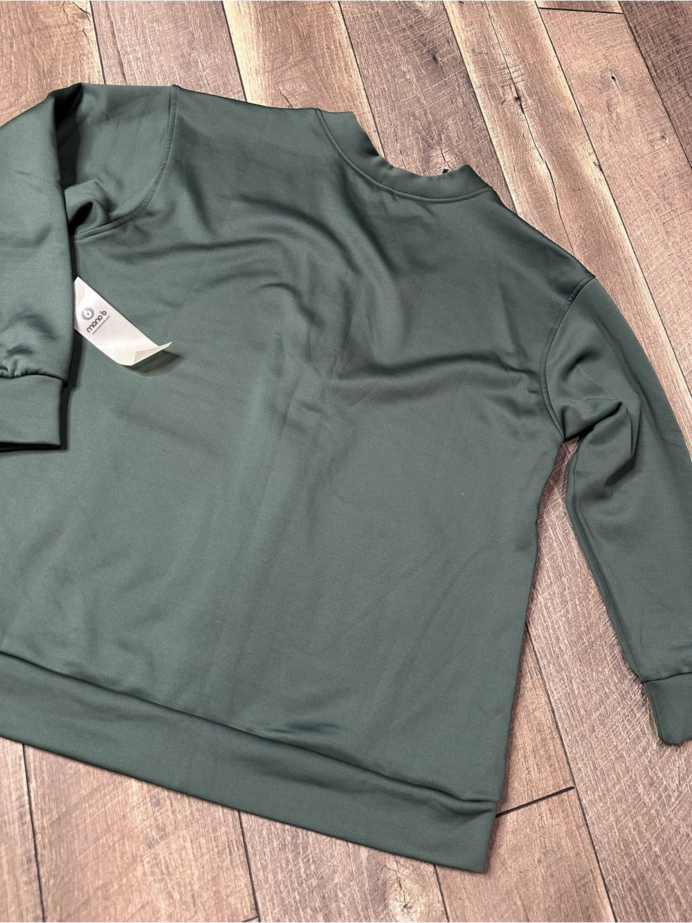 Mono B Pine Green Button Down Sweater